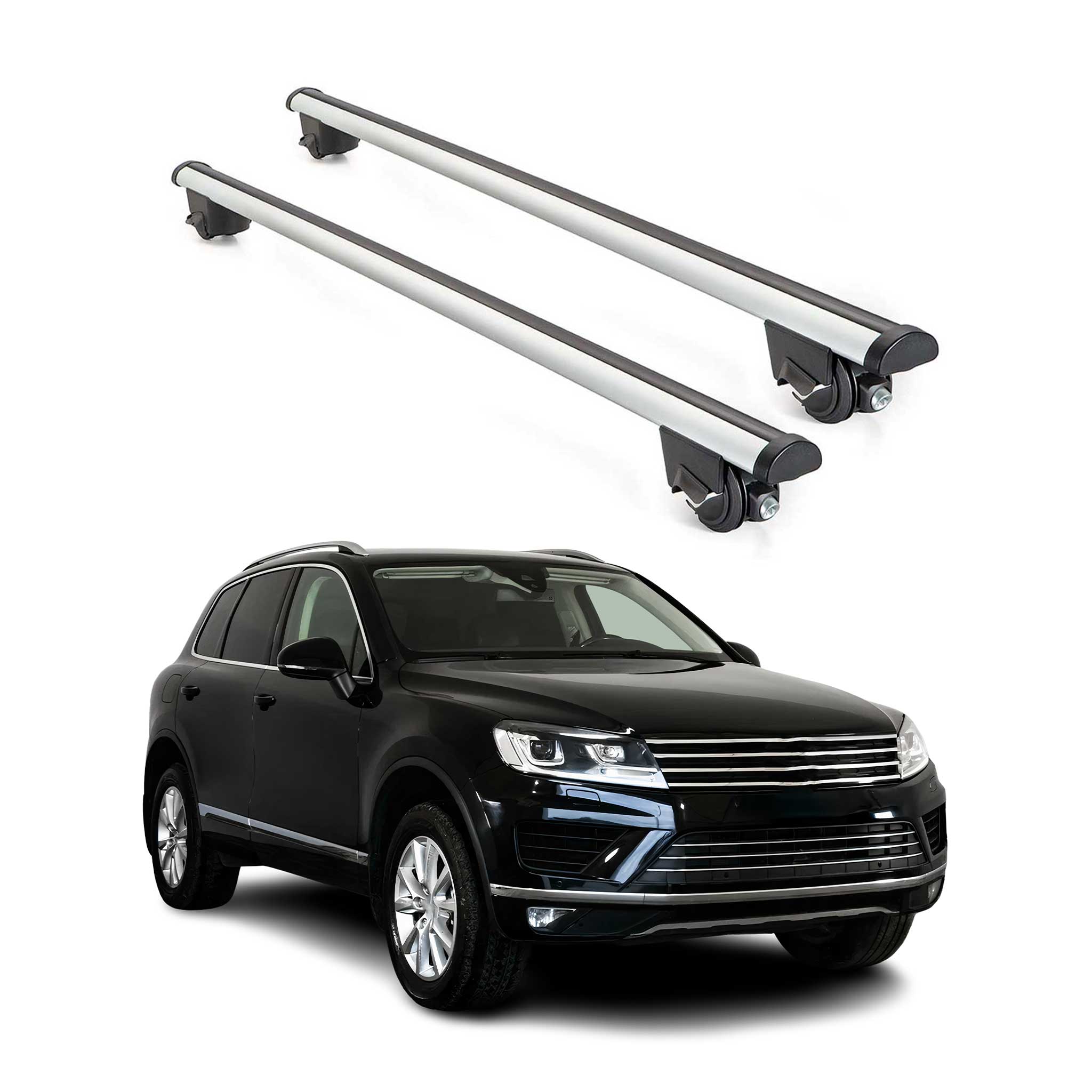 2011-2018 VW Touareg Roof Rack Cross Bars Silver