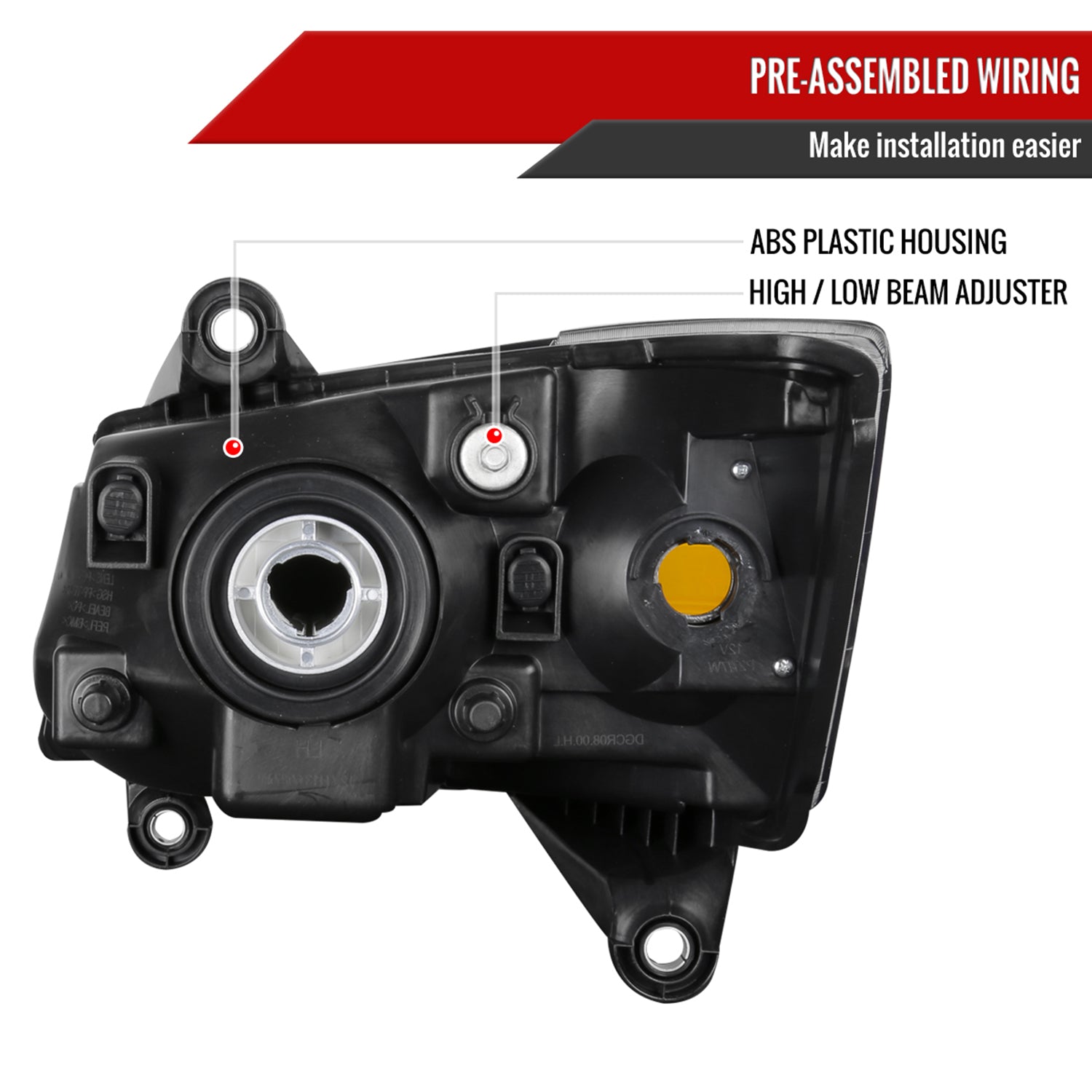 2008-2010 Dodge Grand Caravan Factory Crystal Headlight - Passenger Side