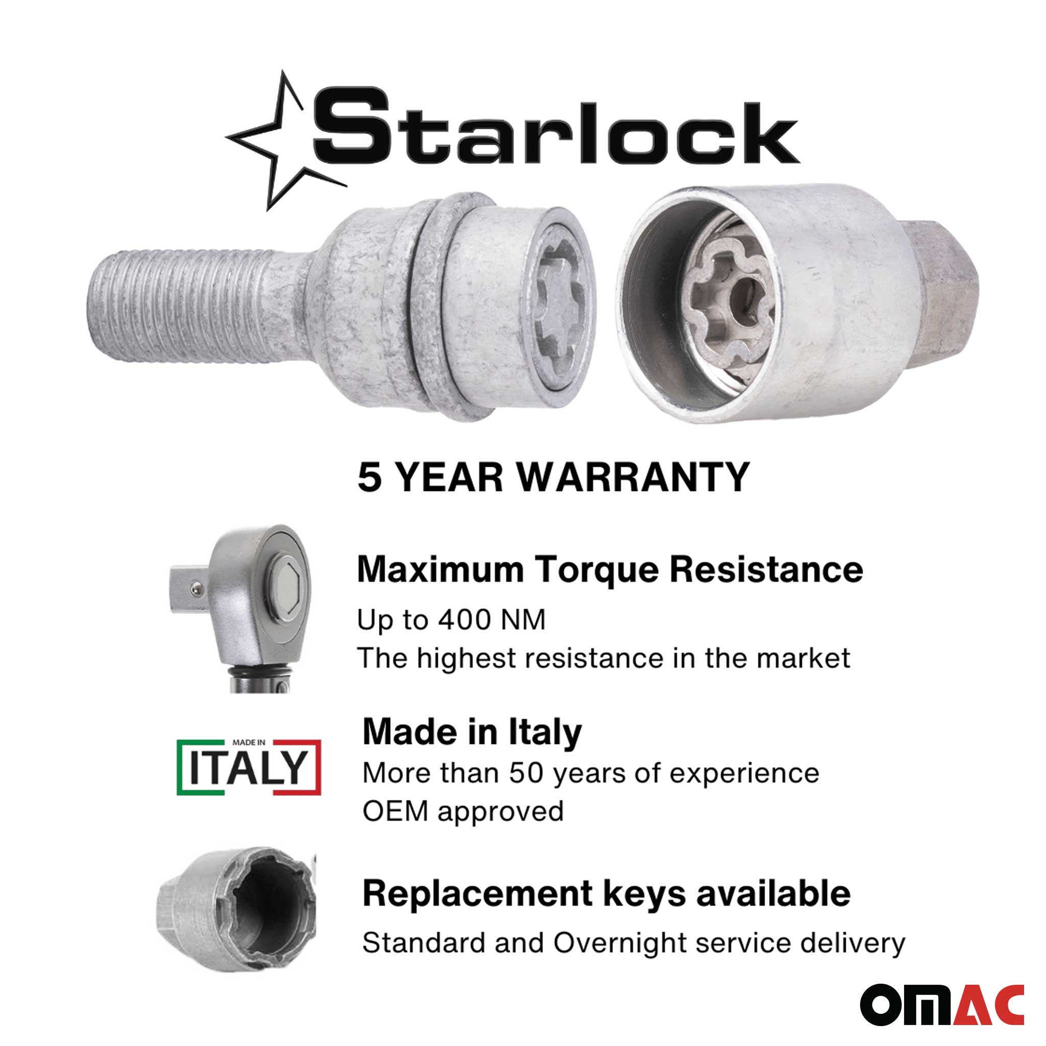 Wheel Lock Kit for Audi Q6 E-Tron Q7 Q8 M14X1,5 Galvanized Silver 4Locks&1Key