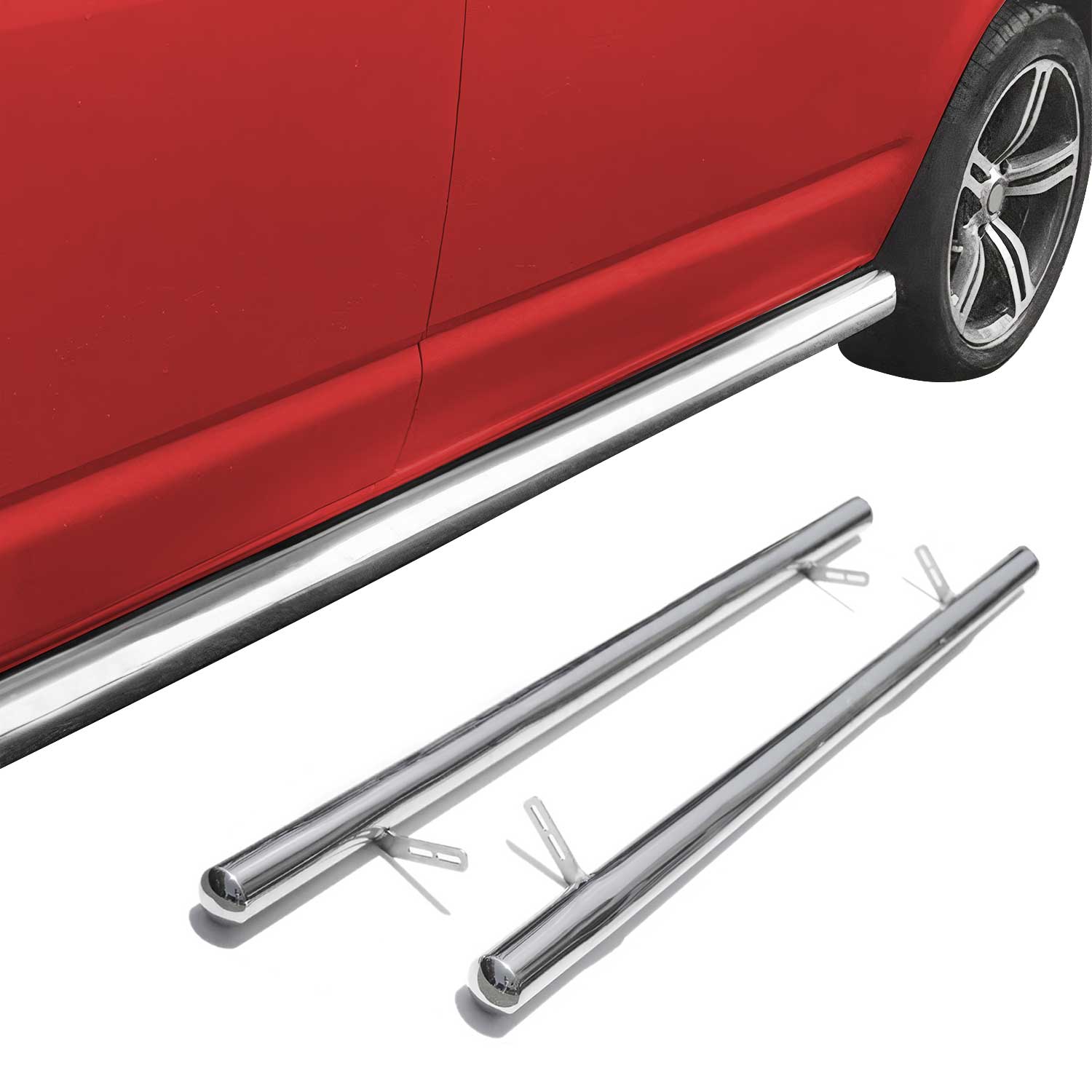 2011-2016 Jeep Compass Running Boards Side Steps Silver