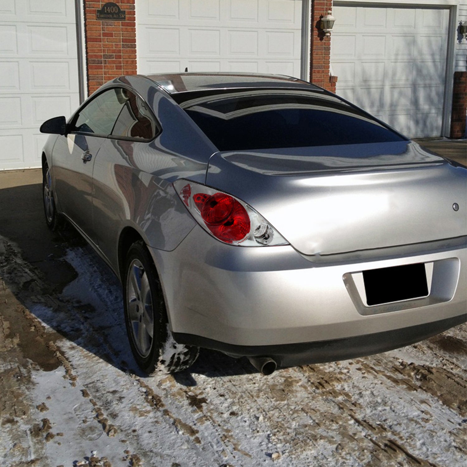 2005-2010 Pontiac G6 Coupe Tail Lights Chrome Housing/Clear Lens