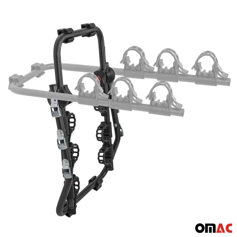 Rear Trunk Mount 3 Bike Rack Foldable Steel Carrier Hatchback Sedan SUV