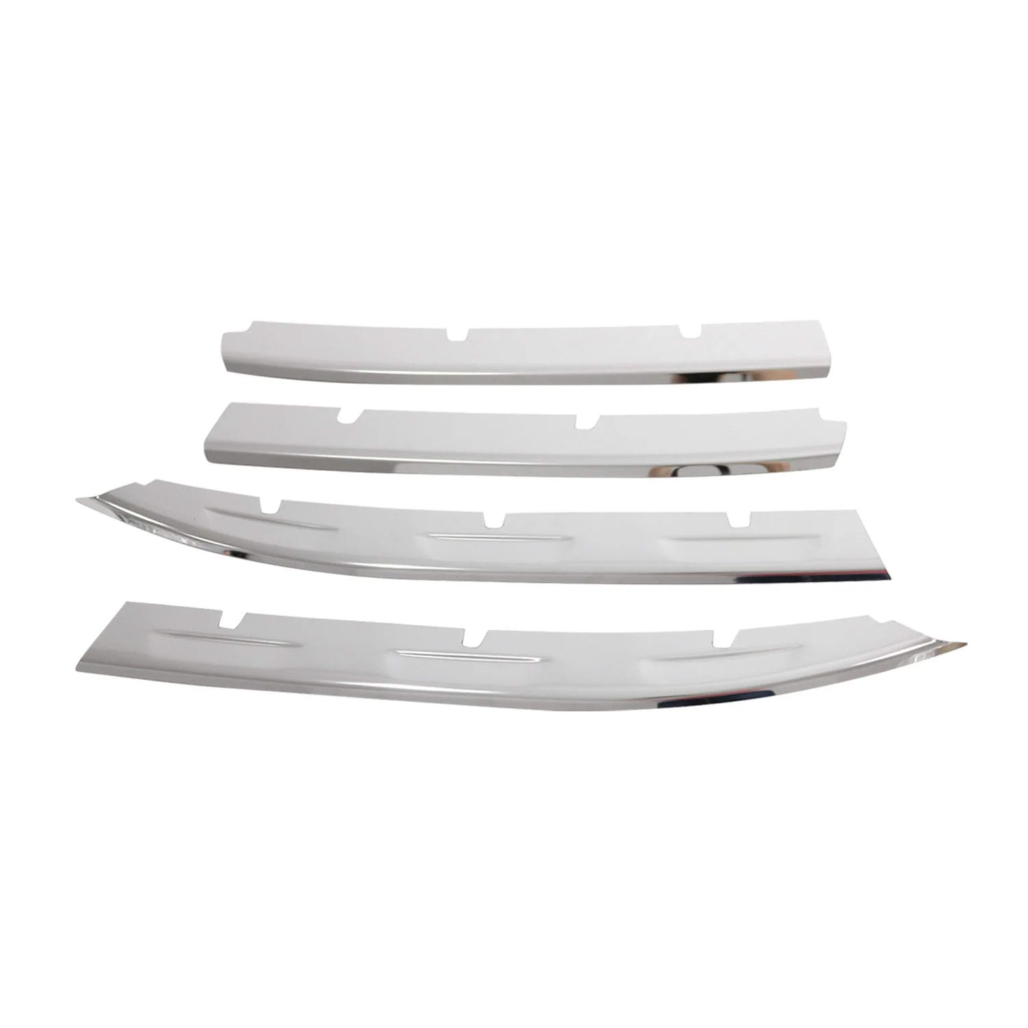 2022-2024 VW Tiguan Front Bumper Grill Trim Molding Stainless Steel Silver 4 Pcs