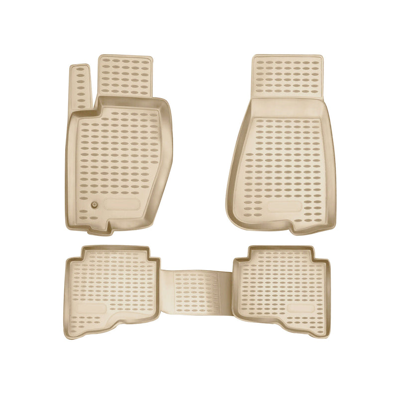 2005-2010 Jeep Grand Cherokee Floor Mats Liners Full Set All Weather Beige