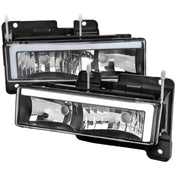 1988-1998 Chevy/GMC C10 C/K LED Strip Factory Headlights Matt Black/Clear