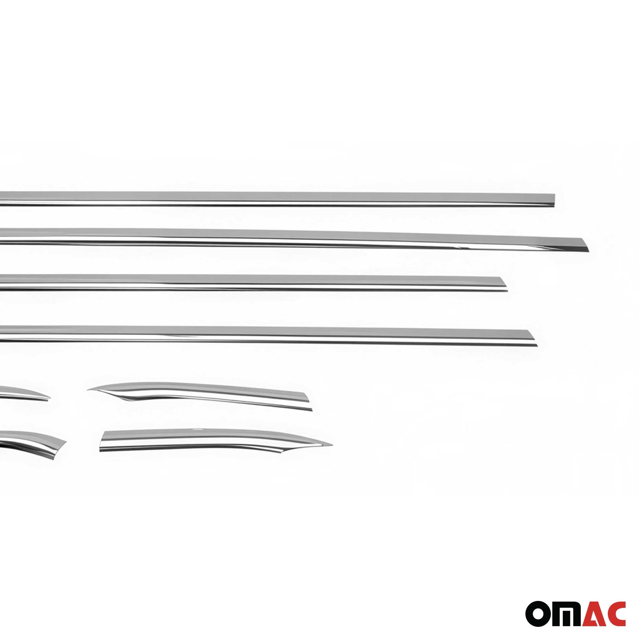 2011-2019 Ford Fiesta Window Molding Trim Streamer Stainless Steel Silver 8 Pcs