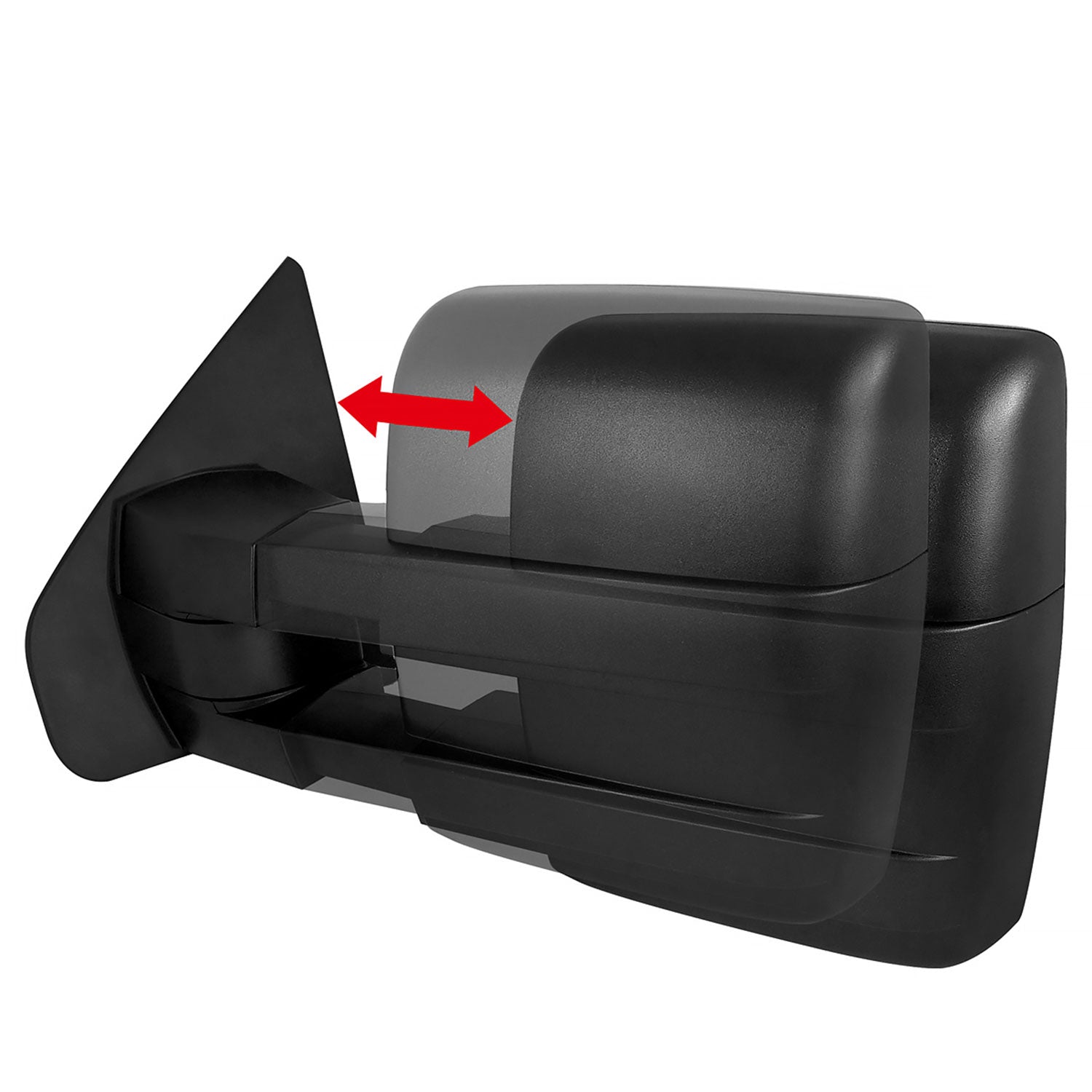 2004-2014 Ford F-150 Black Manual Adjustable Telescopic Towing Mirrors