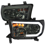 2007-2013 Toyota Tundra/2008-2017 Sequoia LED Tube Factory Headlights Smoke