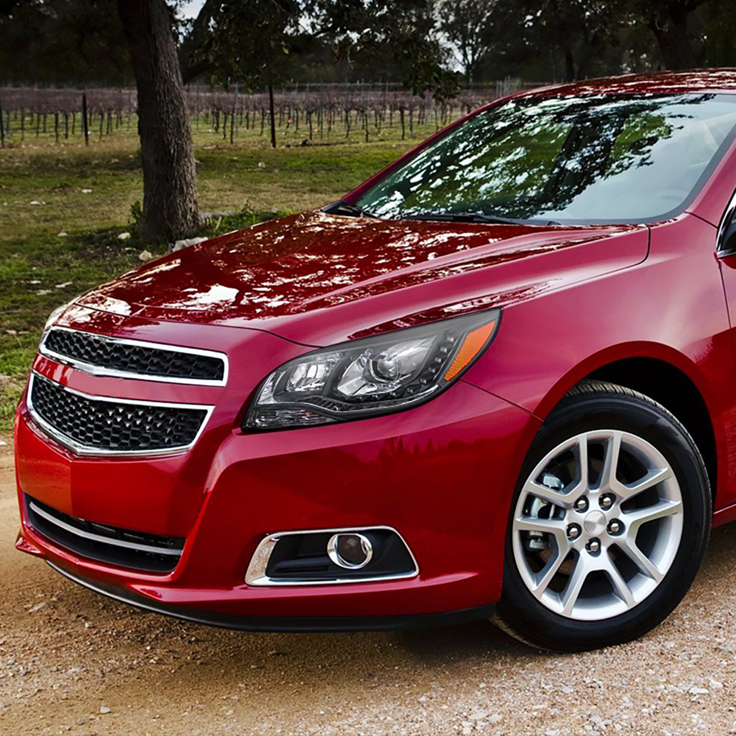 2013-2015 Chevy Malibu Projector Headlights Matte Black Housing/Clear Lens