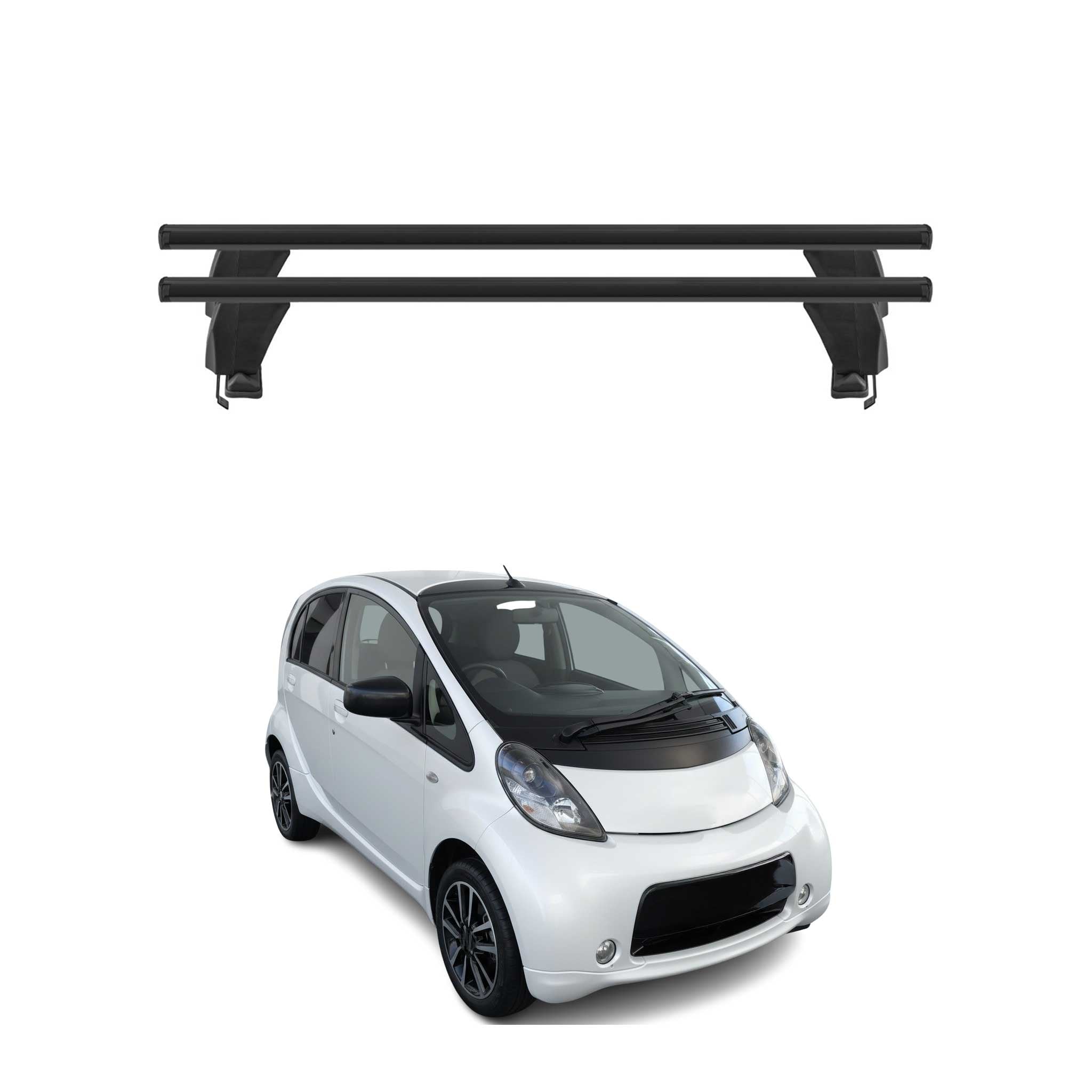 2012-2016 Mitsubishi i-MiEV Roof Rack Cross Bars Black