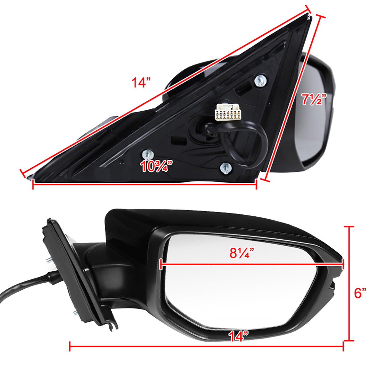 2016-2018 Honda Civic 7Pin Heated Side Mirror &Turn Signal Passenger