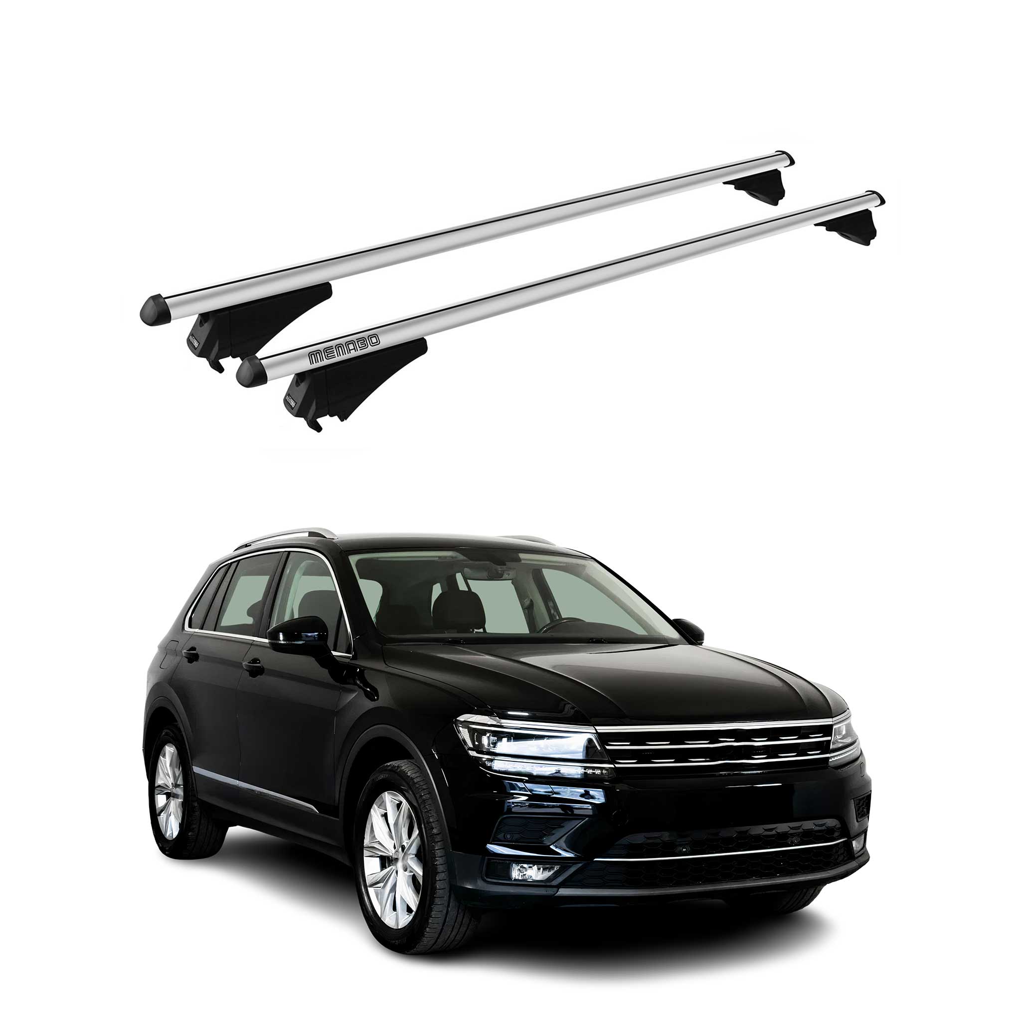 2018-2024 VW Tiguan Roof Rack Cross Bars Silver