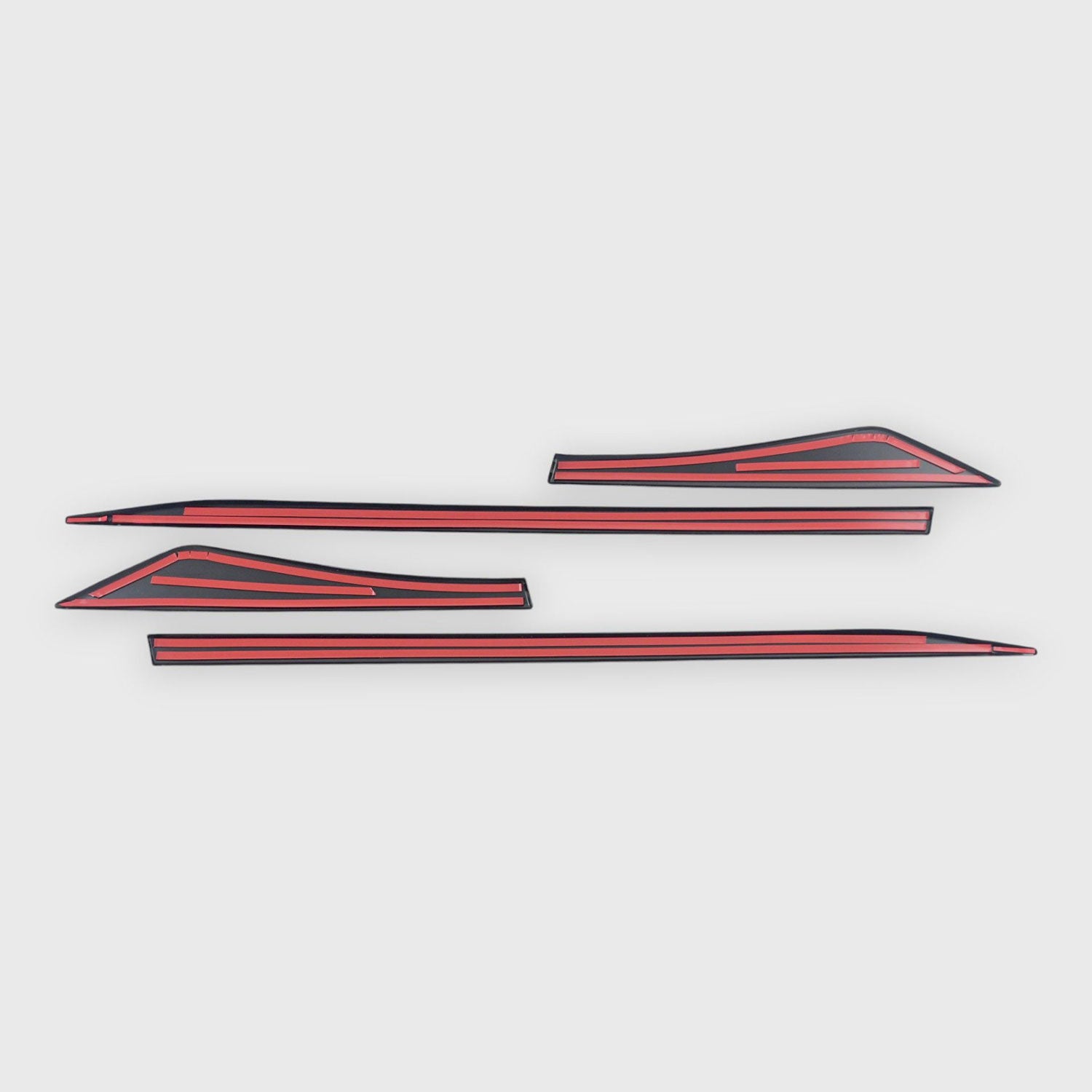 2021-2025 Nissan Rogue Side Door Molding Trim Set Gloss Black 4Pcs ABS Plastic