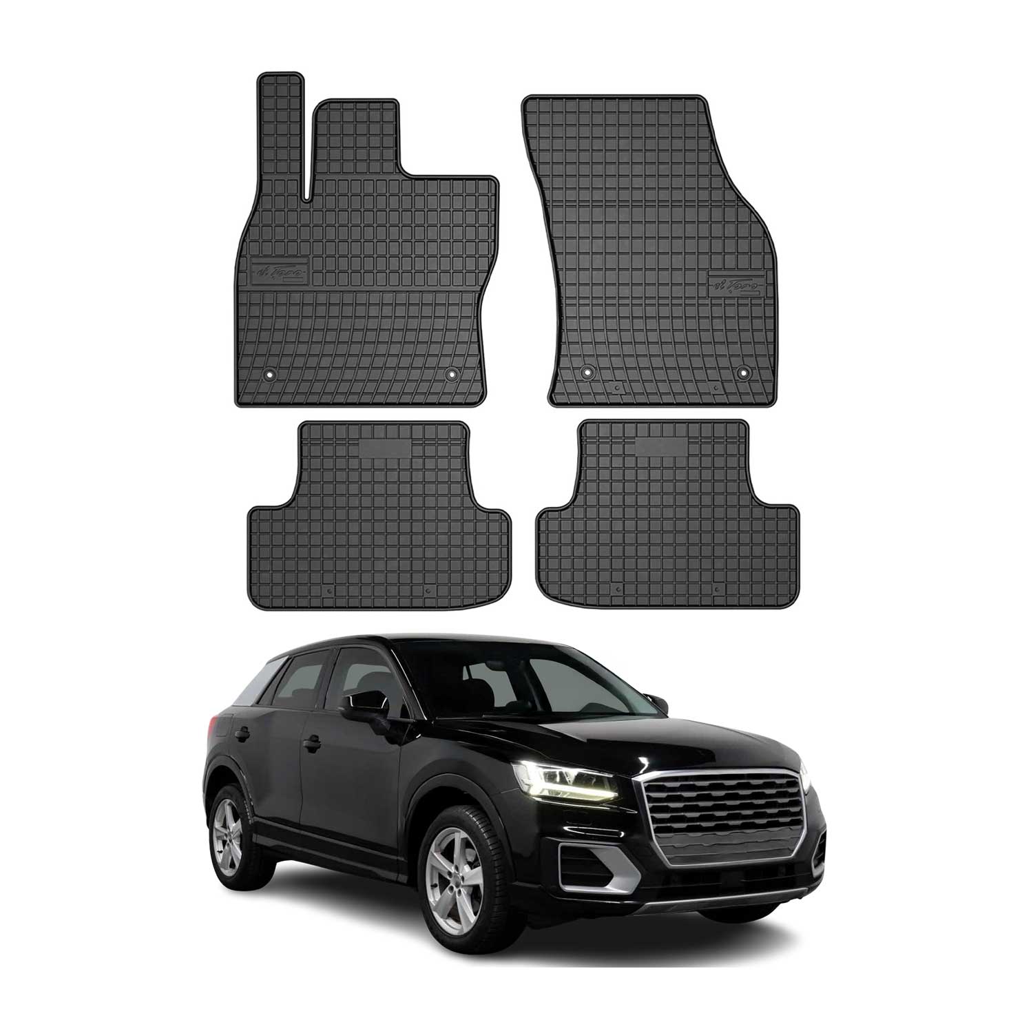 2018-2024 Audi Q2 Floor Mats Liners Full Set All Weather Rubber Black