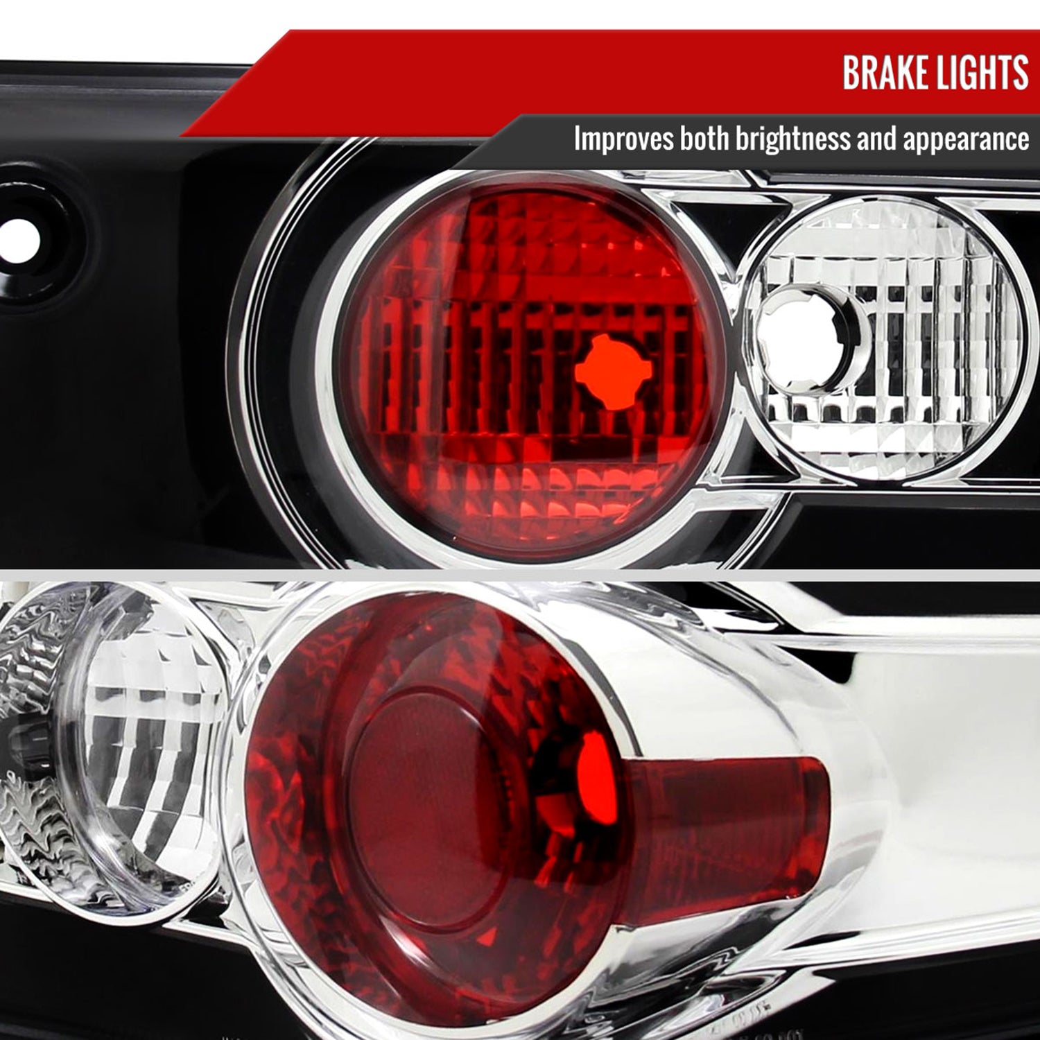 2003-2005 Honda Accord Sedan Tail Lights Matte Black Housing/Clear Lens