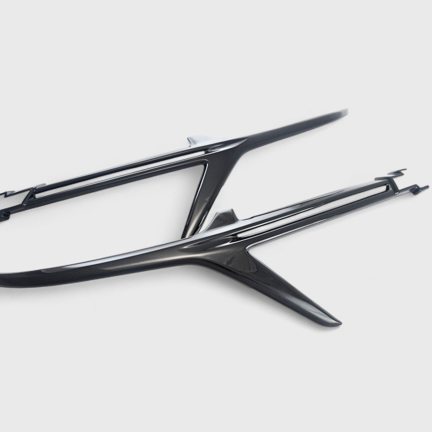 2022-2024 Chevrolet Equinox Grille Overlay Gloss Black 2Pcs ABS Plastic