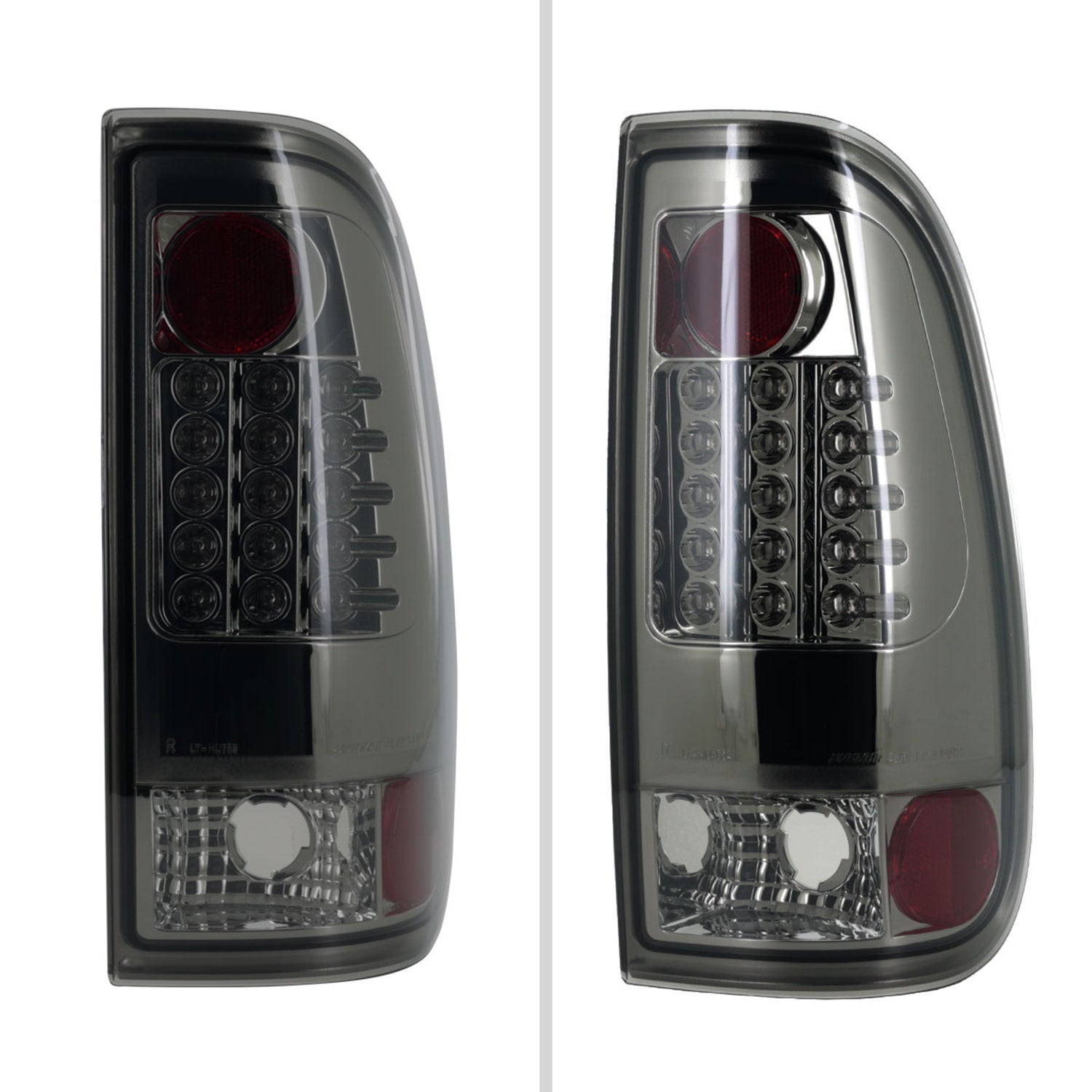 1997-2007 Ford F-150/F-250/350/450/550 Styleside LED Tail Lights Chrome/Smoke