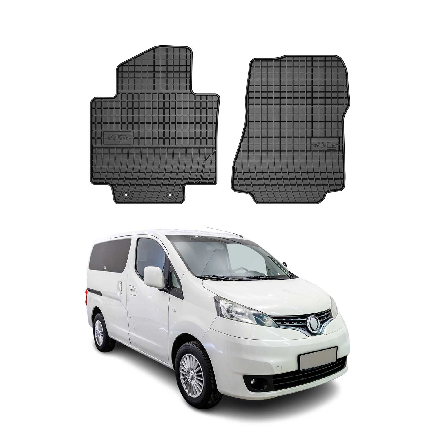 2013-2021 Nissan NV200 Floor Mats Liners Full Set All Weather Rubber Black