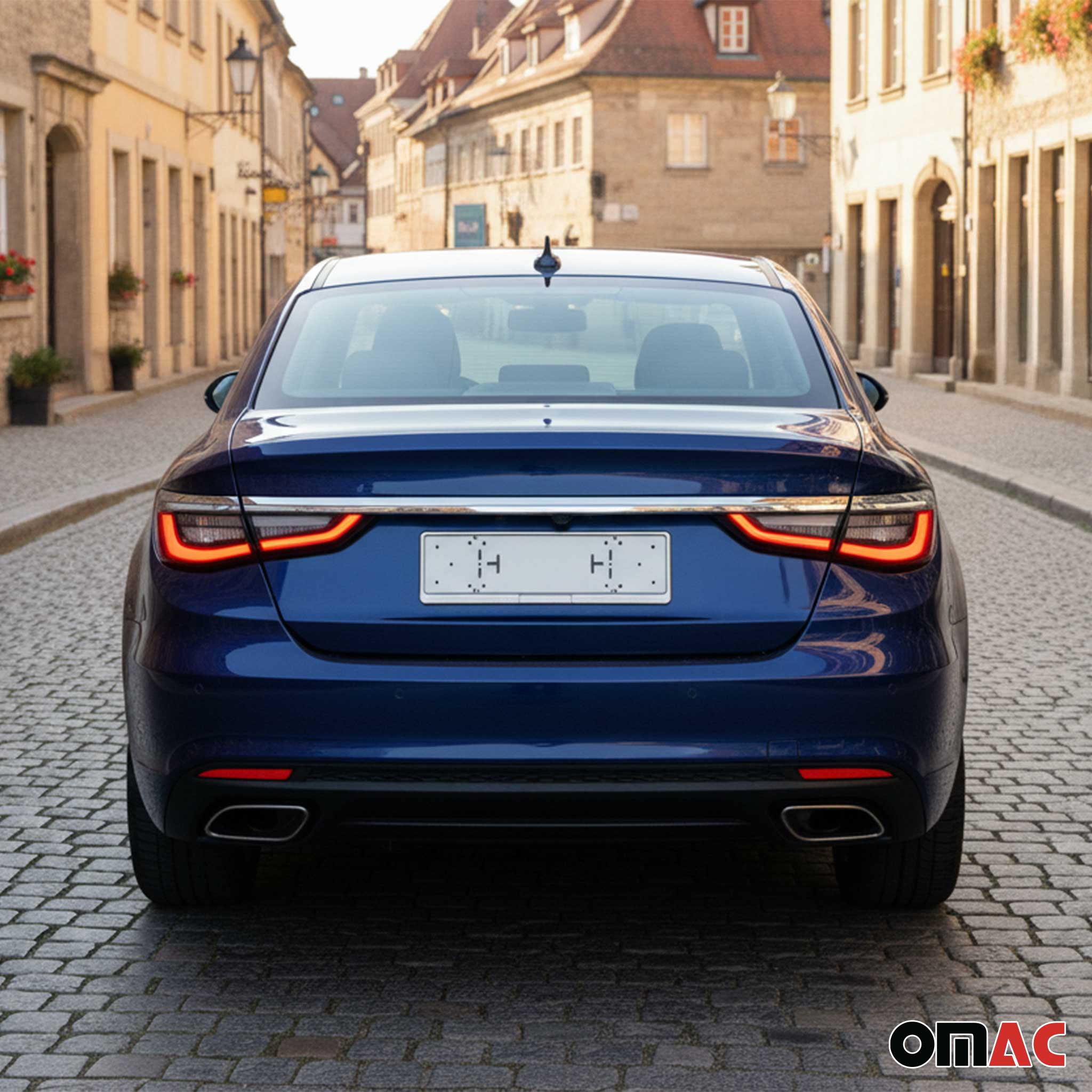 2 Pcs Chrome License Plate Frame Holder Stainless Steel fits European Models