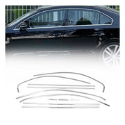 2011-2018 VW Jetta A6 Window Molding Trim Streamer Stainless Steel Silver 12 Pcs