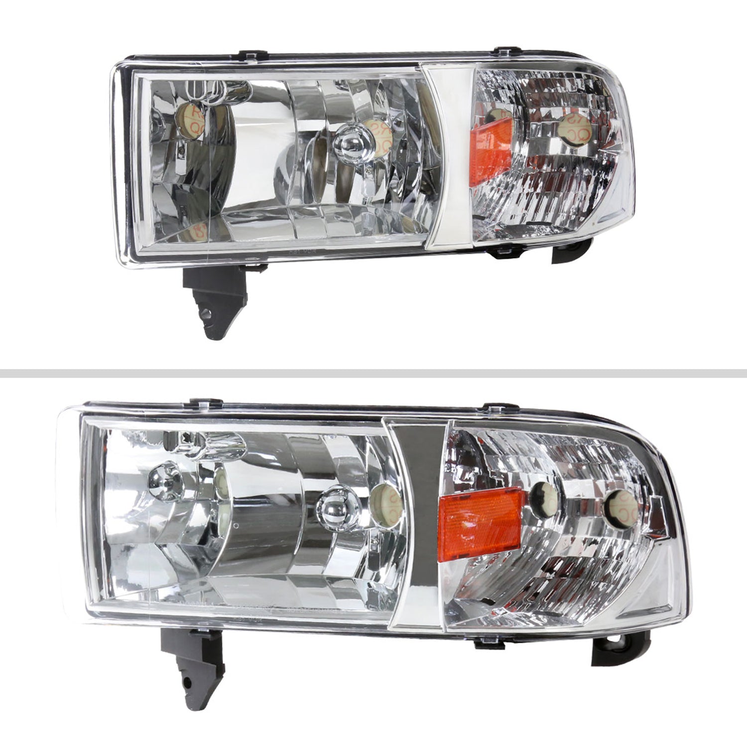 1994-2001 Dodge RAM 1500 2500 3500 Factory Headlights Chrome/Clear