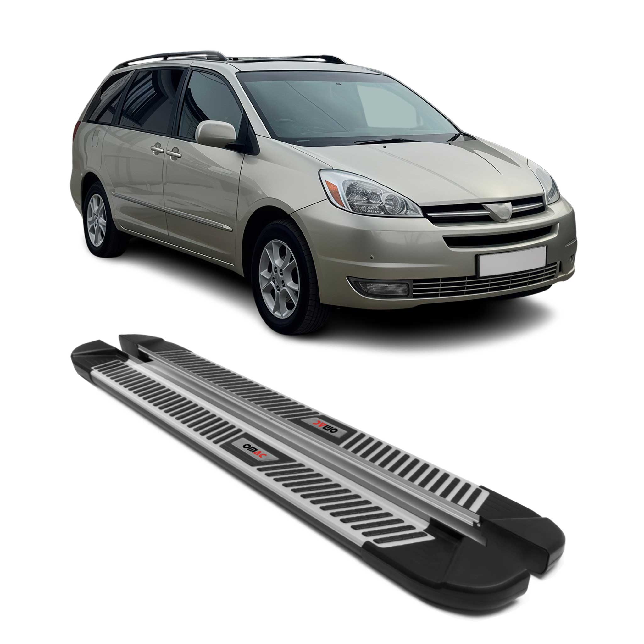 2005-2010 Toyota Sienna Nerf Bar Side Step Running Boards Alu 2x