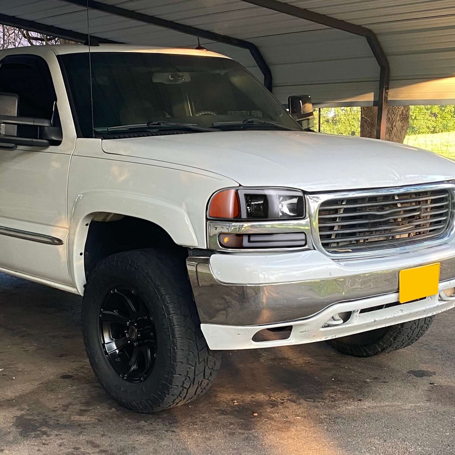 1999-2006 GMC Sierra/Yukon/Yukon XL Headlights&Signal Bumper Lights Black