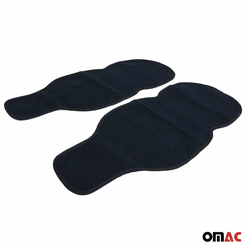 Genesis Antiperspirant Front Seat Cover Pads Black Dark Blue 2 Pcs