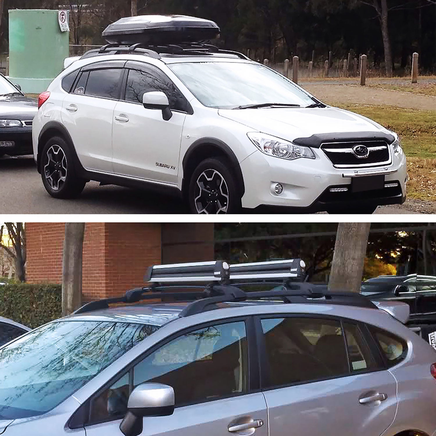 2010-2017 Subaru Impreza Sport/XV Crosstrek Black Alu Roof Rack Cross Bars