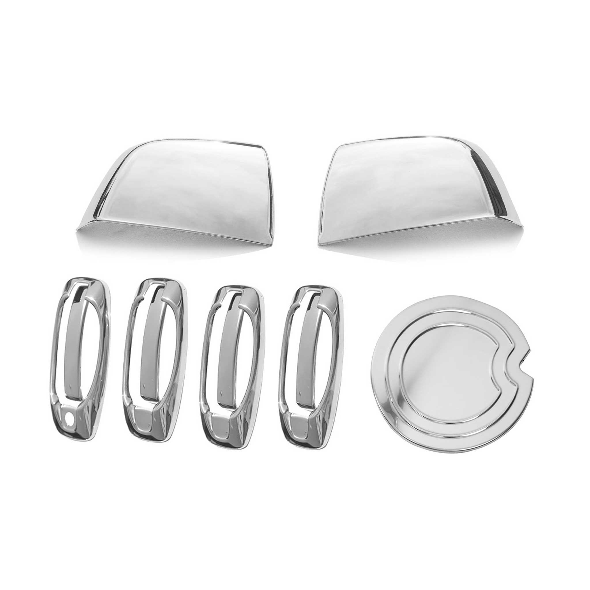 2015-2022 RAM ProMaster City Fuel Cap Cover & Mirror Cover Caps Set Stainless Steel