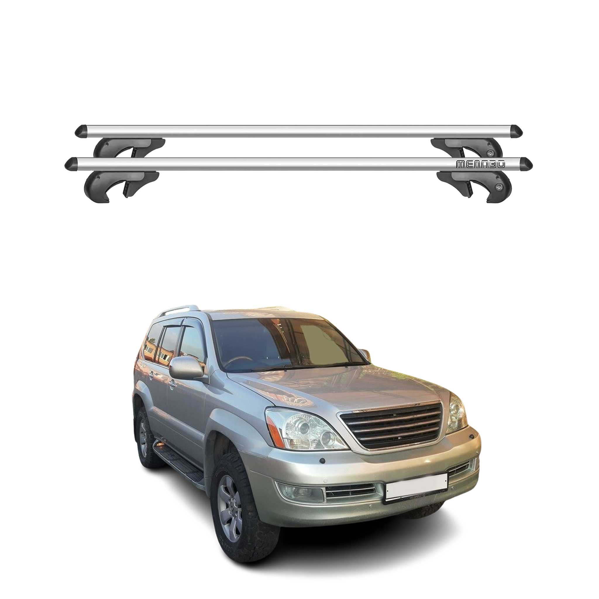 2003-2009 Lexus GX 470 Roof Rack Cross Bars Silver