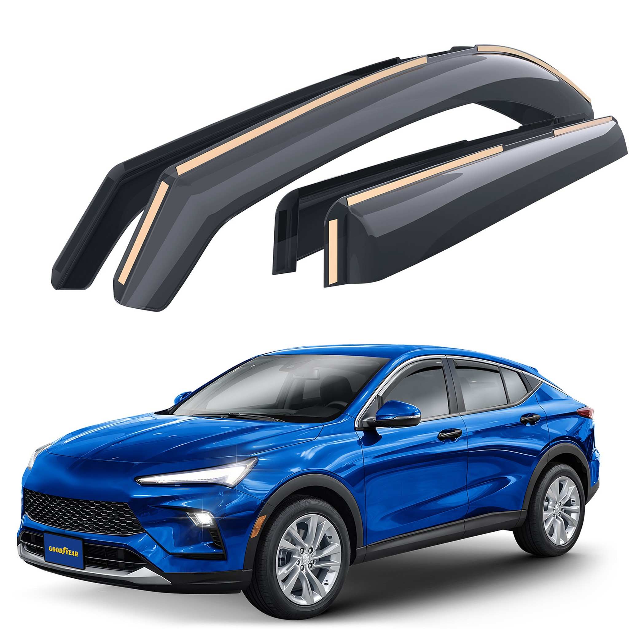 Goodyear Wind Deflectors for Buick Envista 2024-2026 In-channel Premium Smoke 4x