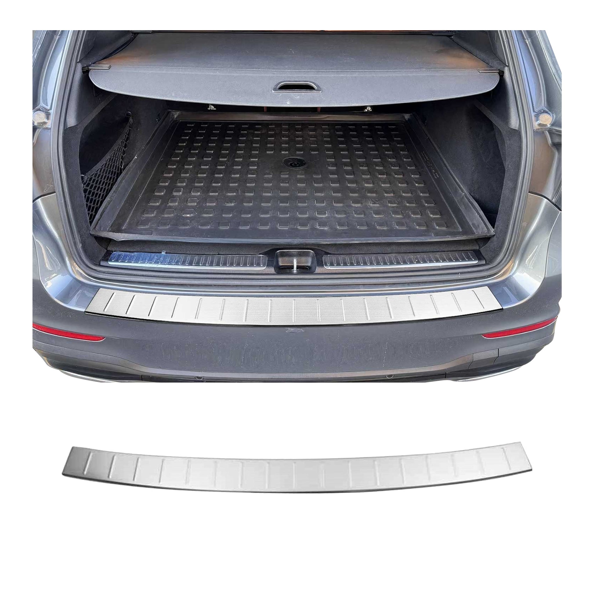 2016-2022 Mercedes GLC Class X253 Rear Bumper Sill Cover Guard Stainless Steel Brushed