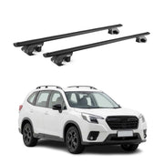 Roof Rack Luggage Carrier for Subaru Forester VI 2025-2026 Aluminium Black 2Pcs