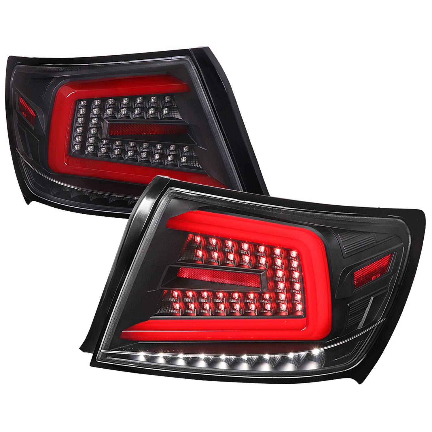 2008-2014 Subaru ImprezaWRX/STI Red LED Turn Signal Tail Lights Matt Black