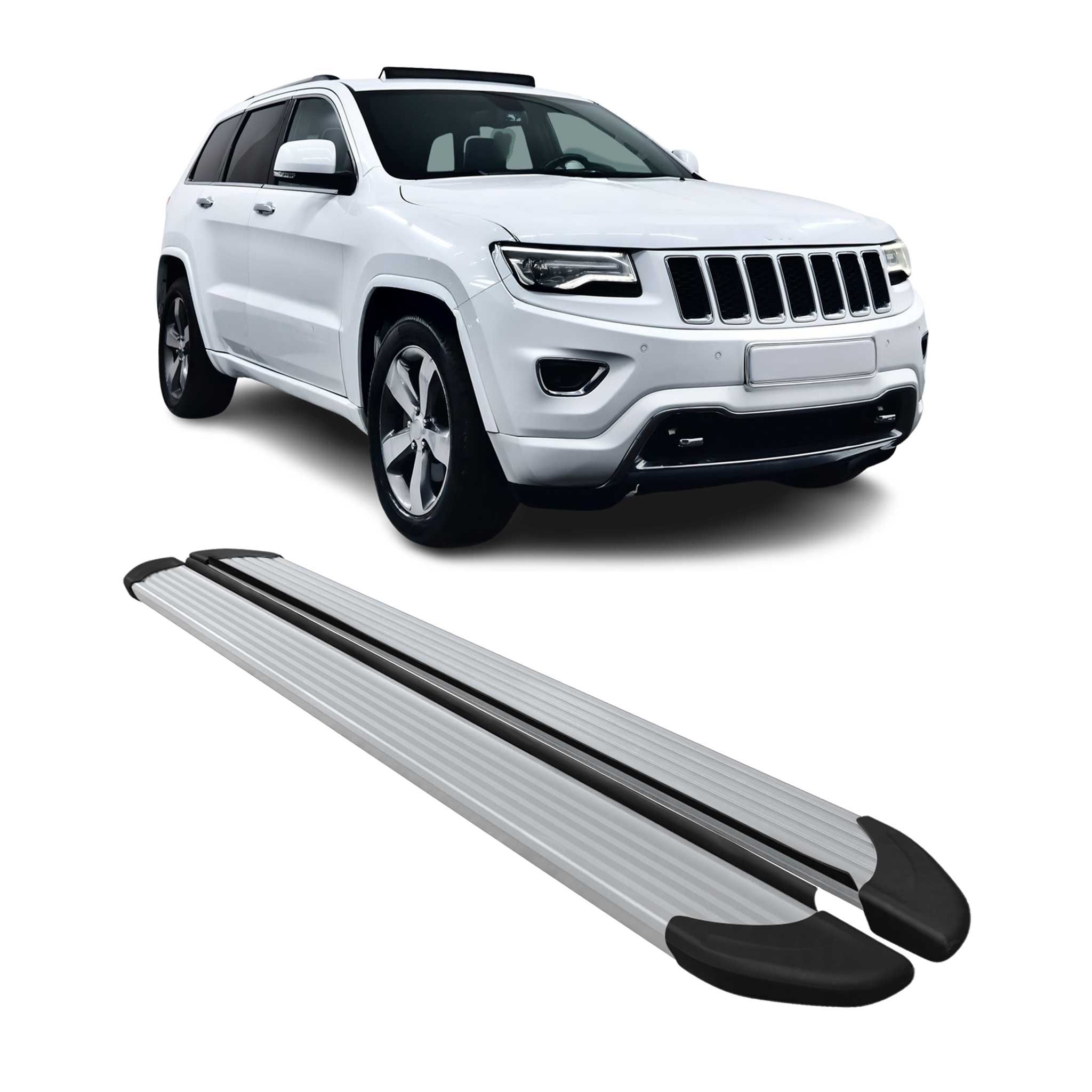 2011-2021 Jeep Grand Cherokee Nerf Bar Side Step Running Boards Alu 2x