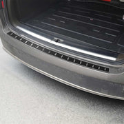 2008-2012 Audi A4 B8 Wagon Rear Bumper Guard Carbon Foiled & Stainless Steel Silver