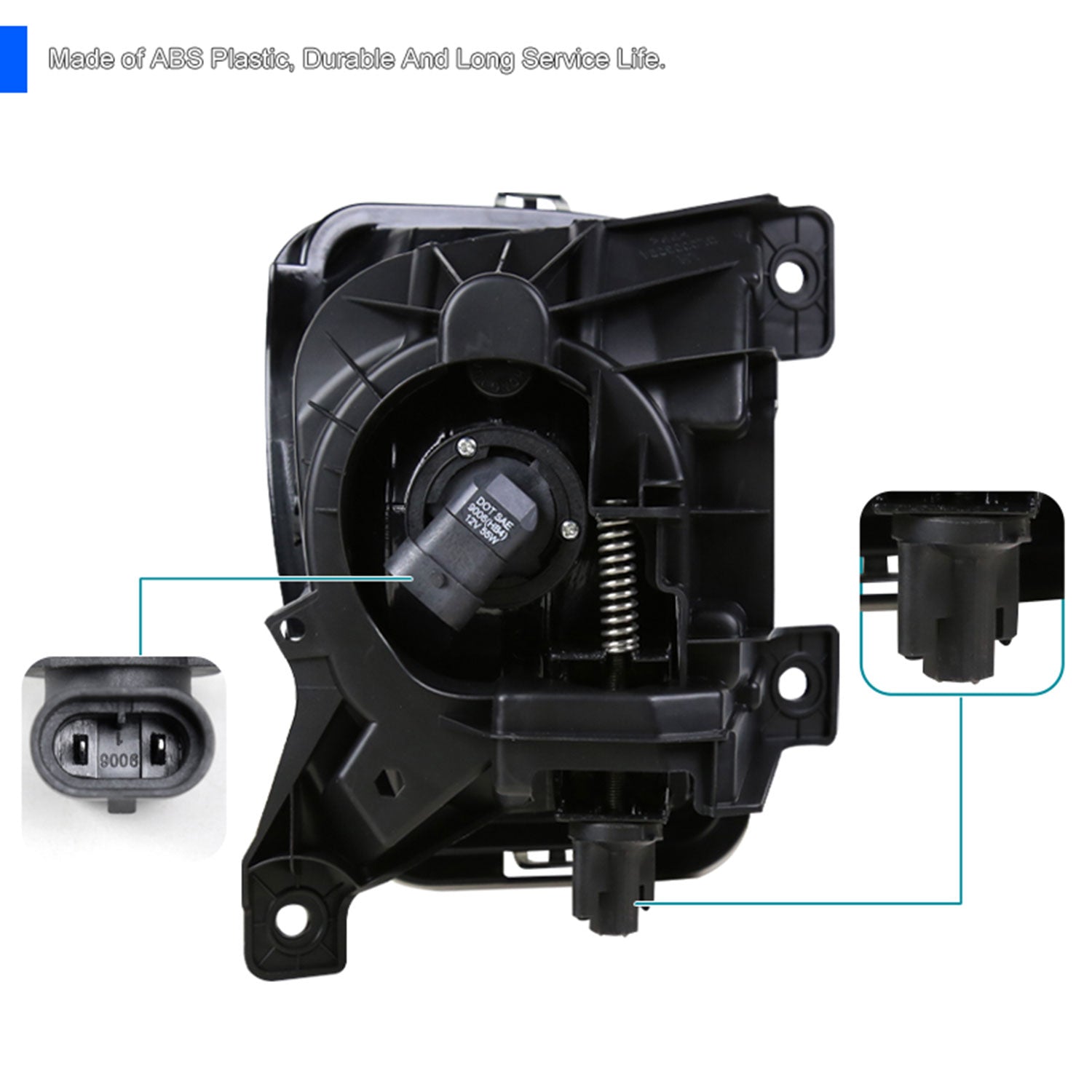 2013-2018 Dodge RAM 1500 9006 Fog Lights Kit Chrome Housing/Smoke Lens