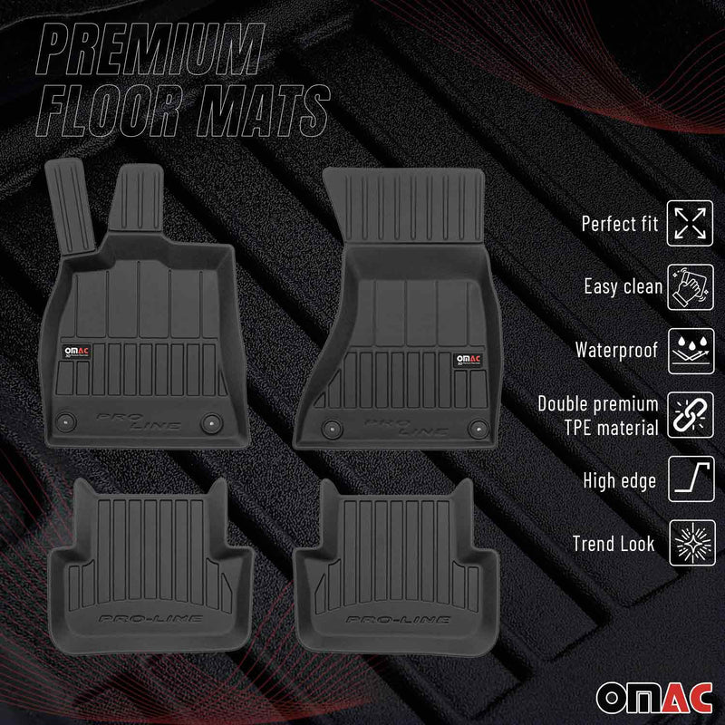 2008-2016 Audi A4 Sedan Wagon Allroad Premium Floor Mats Liners Full Set All Weather Heavy Duty