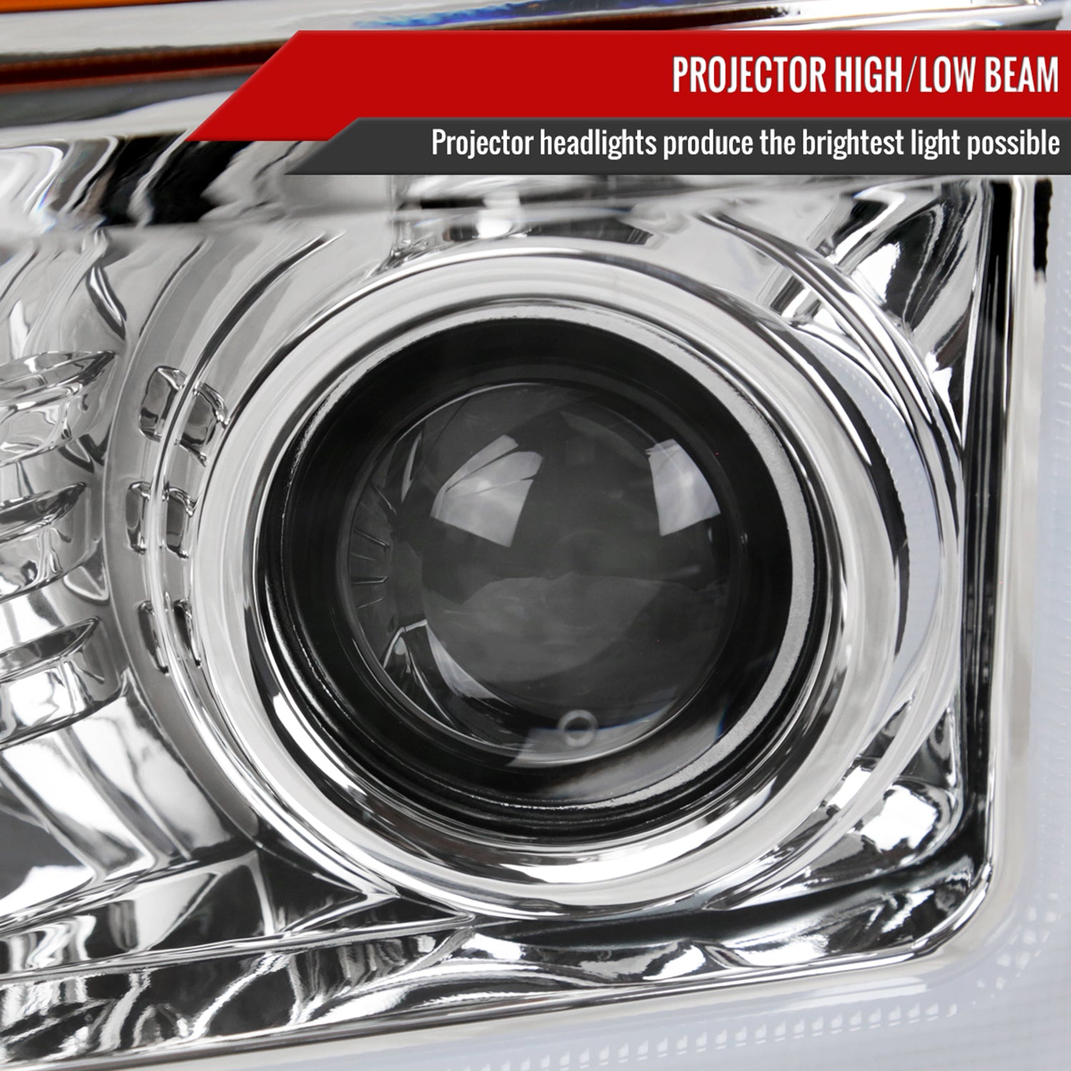 2008-2010 Ford F-250/350/450/550 Super Duty Headlights LED Signal Chrome