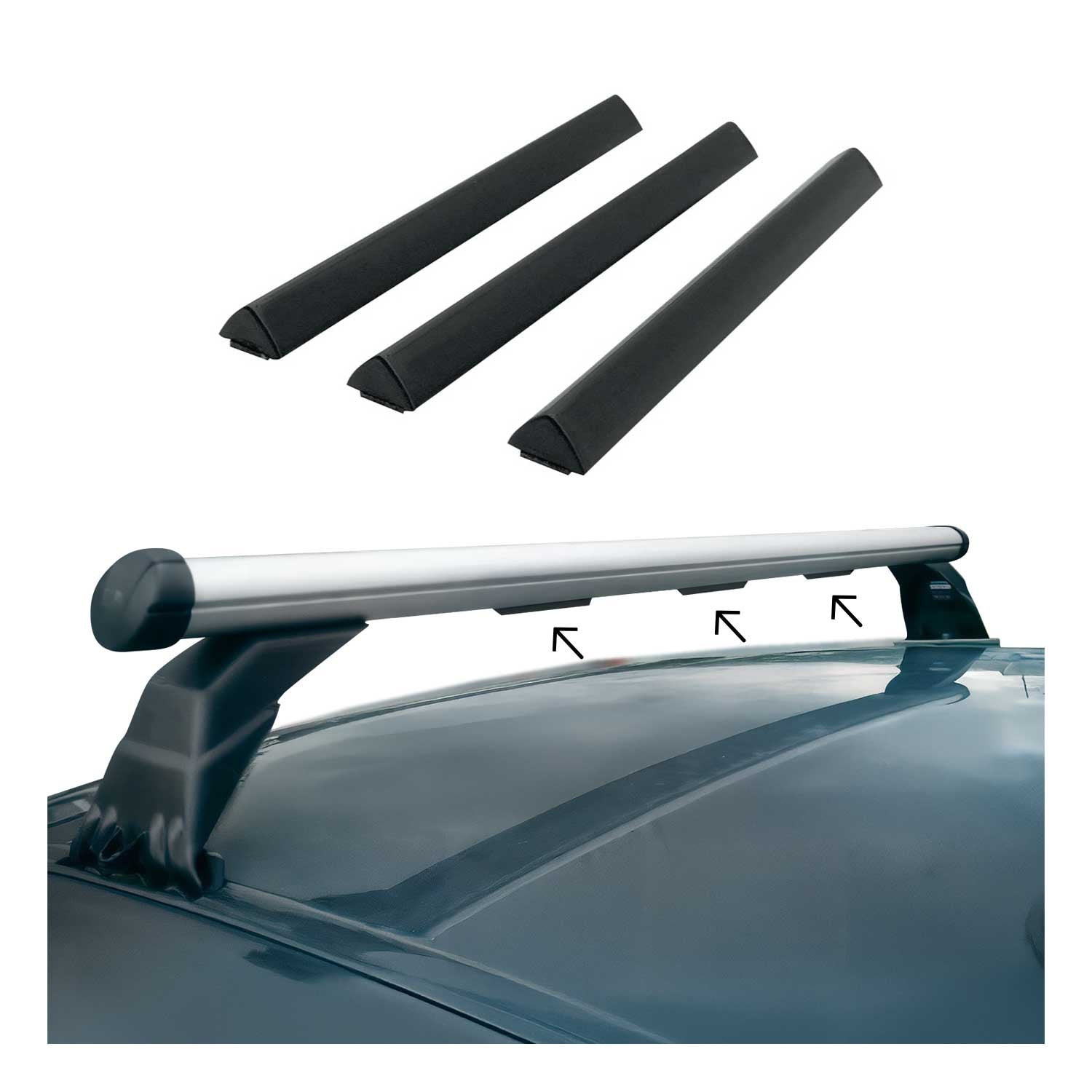 OMAC Roof Rack Wind Noise Reducer Air Deflector Kit Whistle Noise Blocker