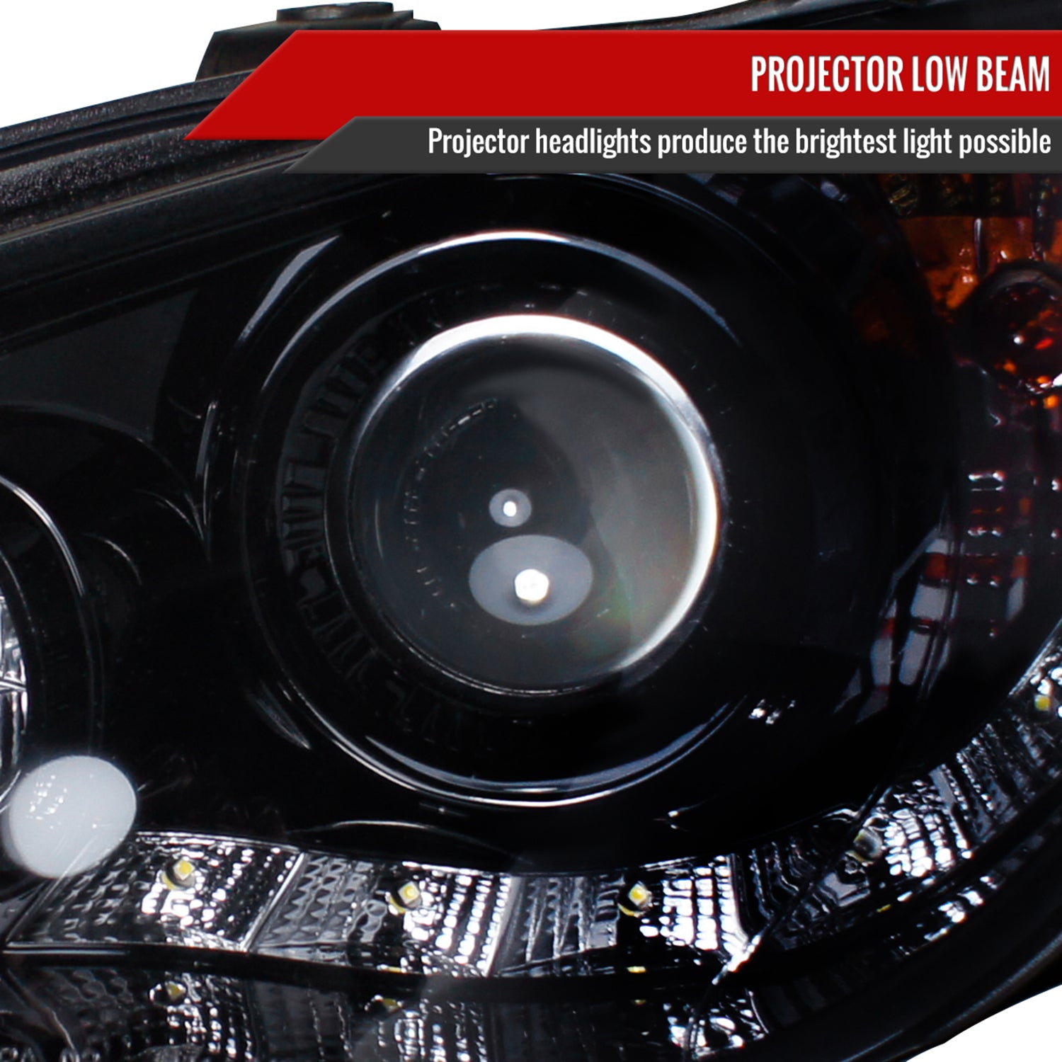 2006-2007 Subaru Impreza WRX/STI Projector Headlights LED Light Strip Smoke