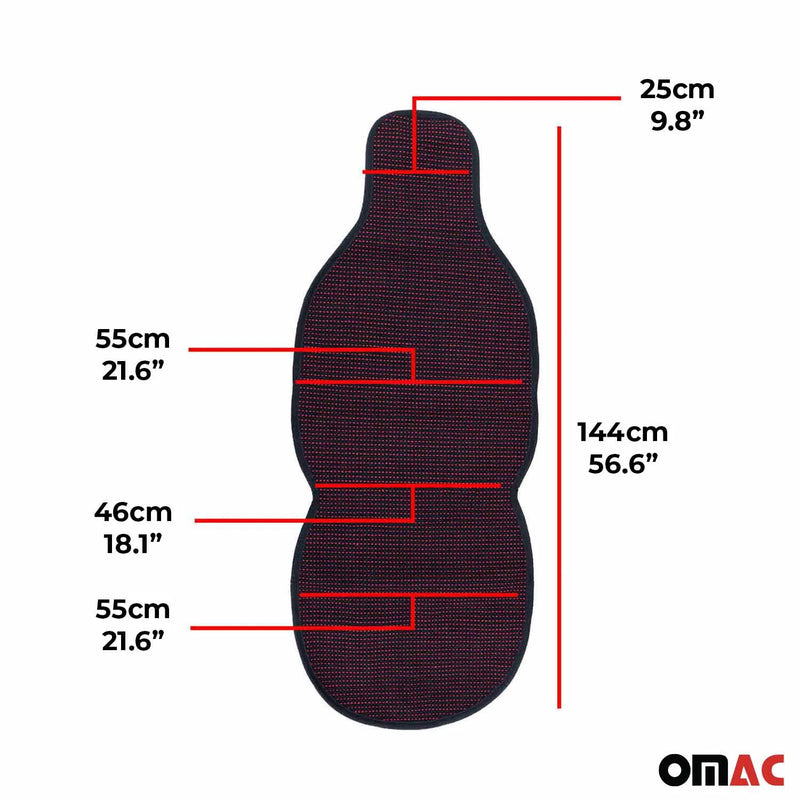 Jaguar Antiperspirant Front Seat Cover Pads Black Red 2 Pcs