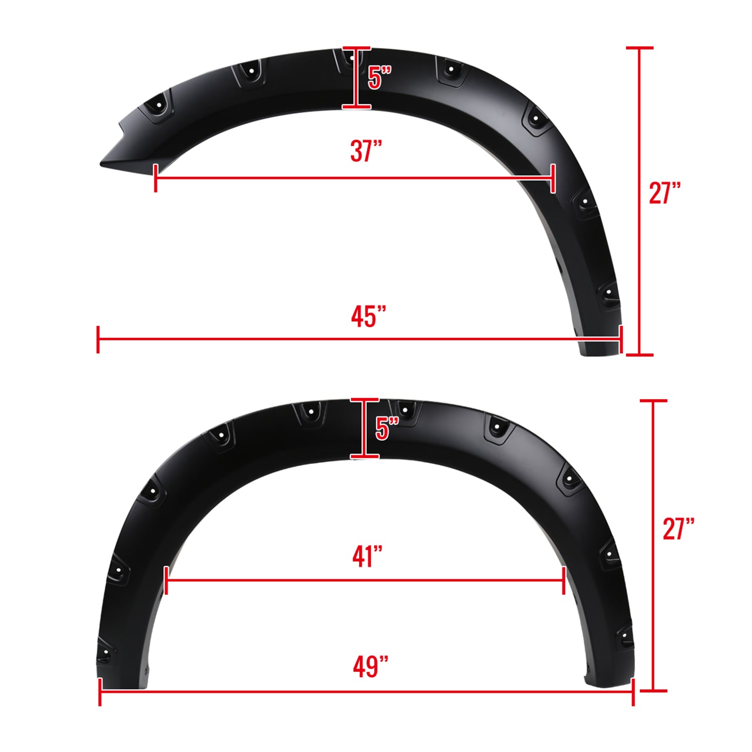 2009-2018 Dodge RAM 1500 / 2019-2021 Dodge RAM Classic Fender Flares Protector