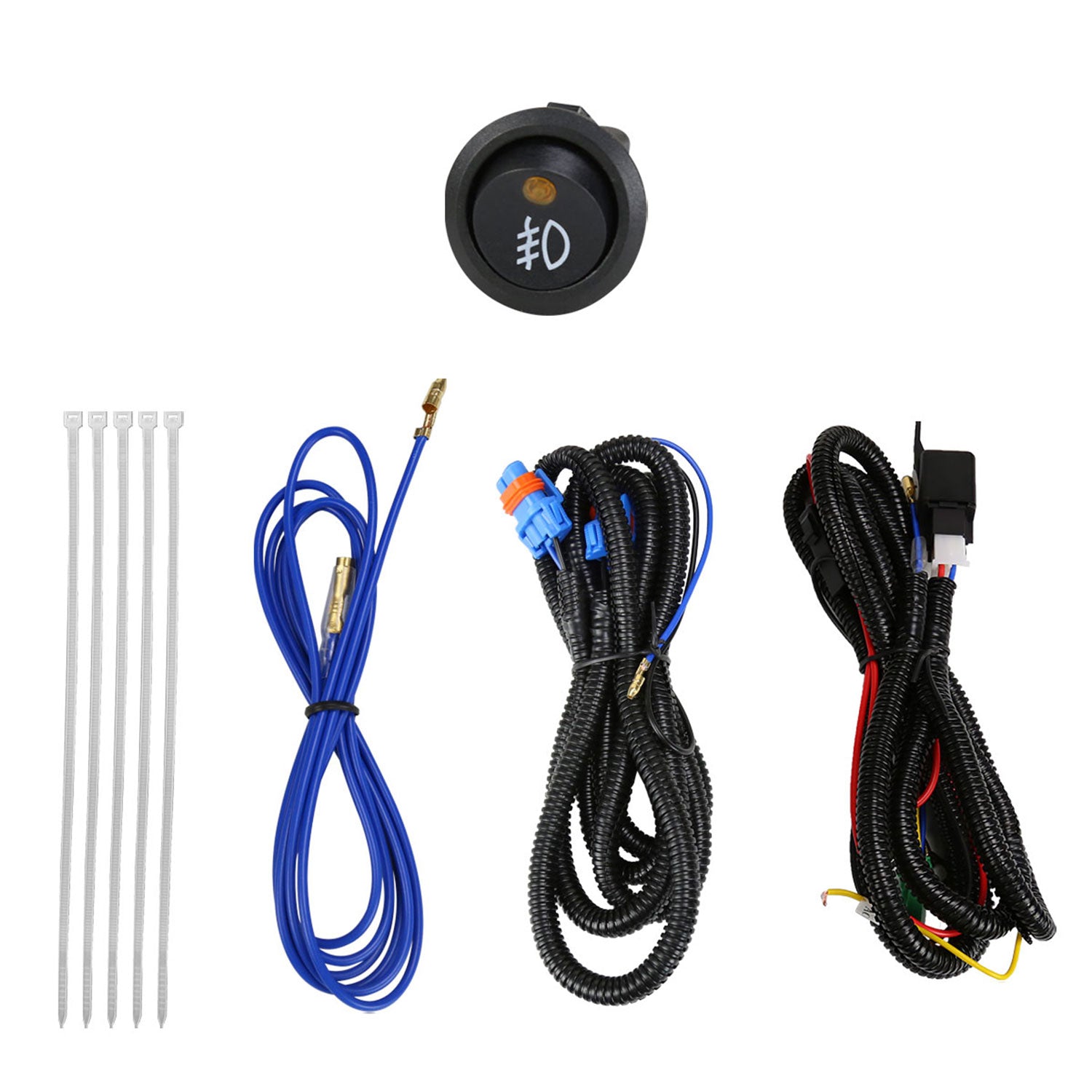 2011-2014 VW Jetta Sedan 9006 Fog Lights Kit Switch & Wiring Harness Chrome