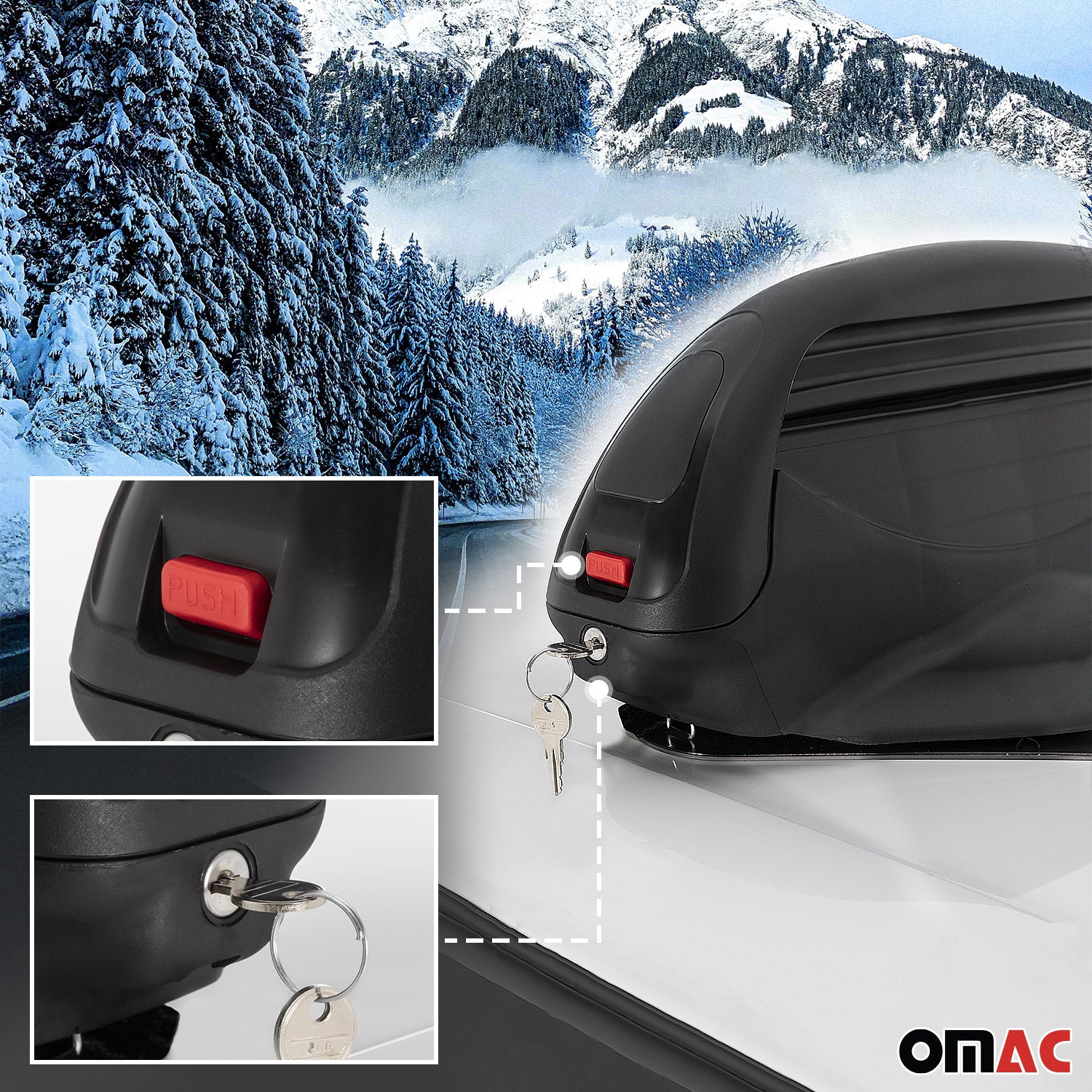 Magnetic Ski Roof Rack Carrier Snowboard Holder with Lock Button Car Accessories