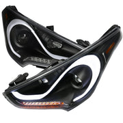 2012-2017 Hyundai Veloster LED Bar Projector Headlight Signal Lights Black