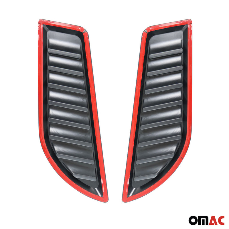 Hood Scoop Vent Air Flow Intake for Audi Q3 Black 2 Pcs