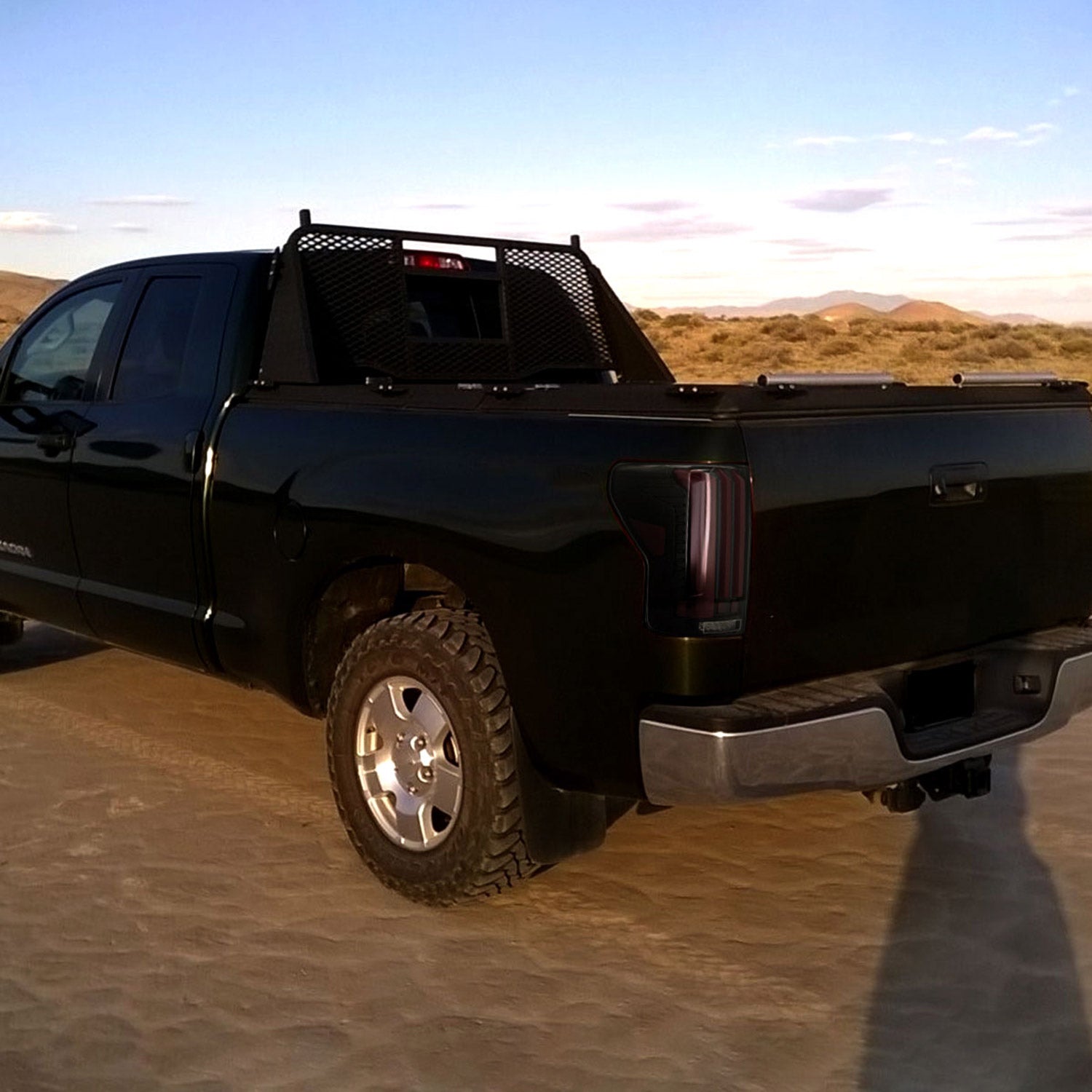 2007-2013 Toyota Tundra Sequential Red LED Bar Tail Lights Glossy Black/Smoke