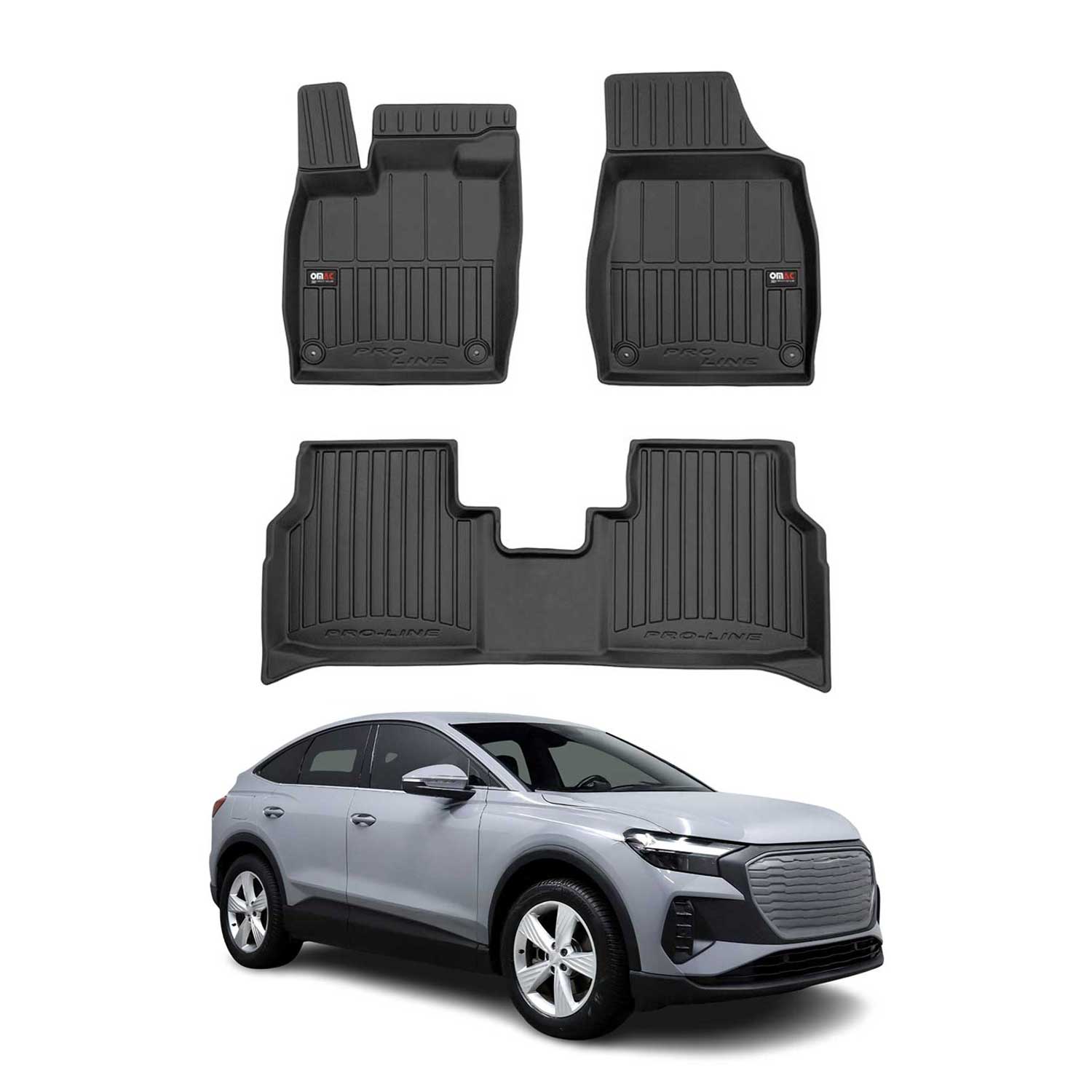 2022-2024 Audi Q4 e-tron Premium Floor Mats Liners Full Set All Weather Heavy Duty